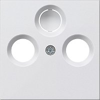 Лицевая панель Gira System55 для TV+R+SAT белый глянец